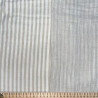 Garngefärbte Doppelgaze STRIPES Kieselstein / Cremeweiß